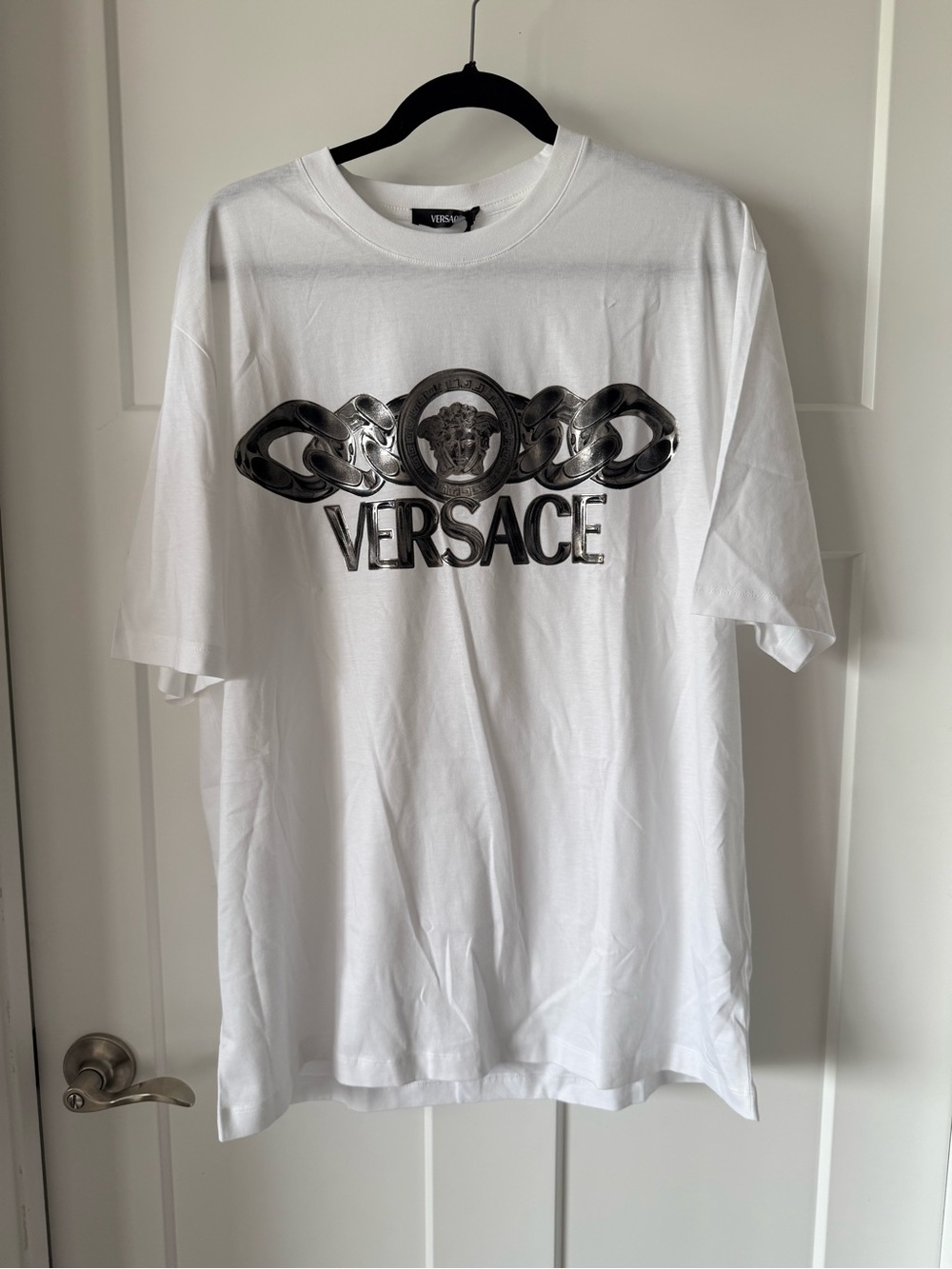 Versace White Logo Graphic Men’s T-Shirt NWT Size XL